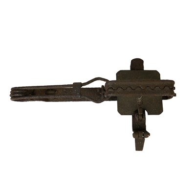 Lot 1072 - An early 20th century steel pole trap.