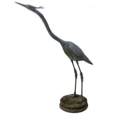Lot 3 - A lead garden figure of a heron.