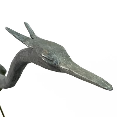 Lot 3 - A lead garden figure of a heron.
