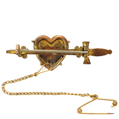 Lot 214 - A Victorian 9ct MIZPAH brooch.