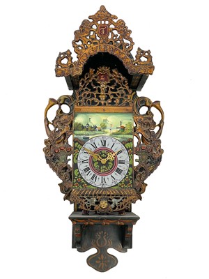 Lot 322 - A Dutch wall clock.