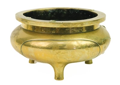 Lot 6 - A Chinese bronze censer, Qing Dynasty, 19th century.