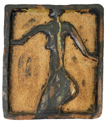 Lot 287 - A studio pottery wall plaque depicting the female form