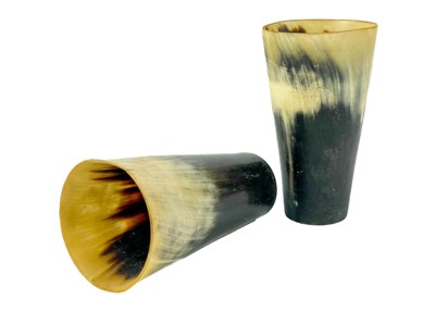 Lot 229 - A pair of horn beakers.