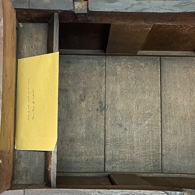 Lot 338 - A panelled oak coffer.