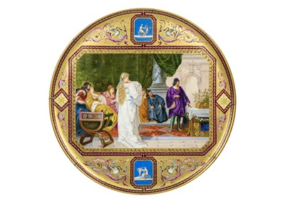 Lot 447 - A large and impressive 'Vienna' porcelain cabaret tray.