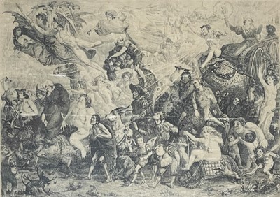 Lot 173 - A 19th century etching on silk.