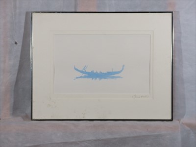 Lot 433 - John MILLER (1931-2002) Venice Gouache Signed...