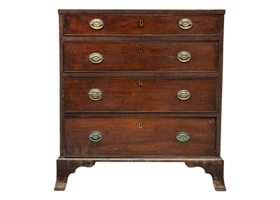 Lot 131 - A George III mahogany small chest.