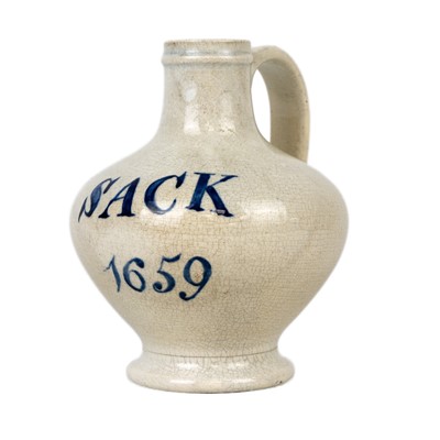 Lot 347 - A pearlware handled bottle.