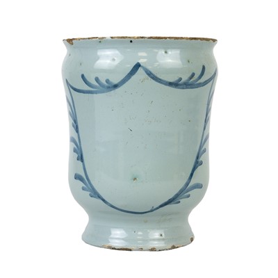 Lot 128 - A Delft drug jar.