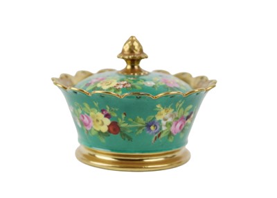 Lot 474 - A French porcelain box and cover.