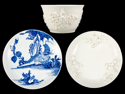 Lot 398 - A London porcelain tea bowl and saucer.