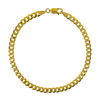 Lot 213 - A 9ct gold curb link bracelet.