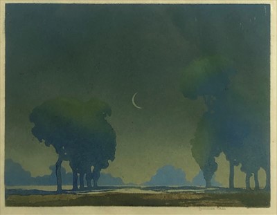 Lot 525 - Lawrence BELL (British, 20th Century) Moonlit...