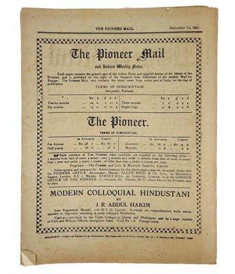 Lot 86 - 'The Pioneer Mail and Indian Weekly News,'