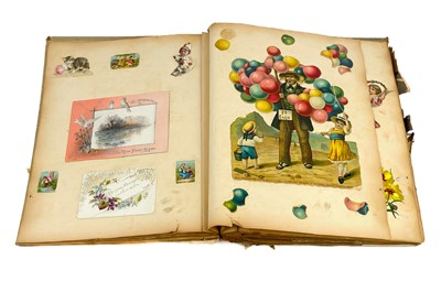 Lot 618 - A Victorian scrap album.