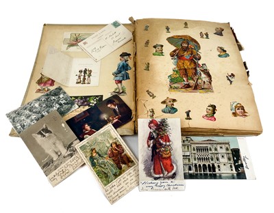 Lot 618 - A Victorian scrap album.