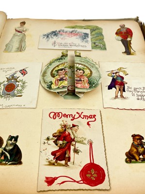 Lot 618 - A Victorian scrap album.