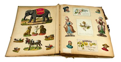 Lot 618 - A Victorian scrap album.