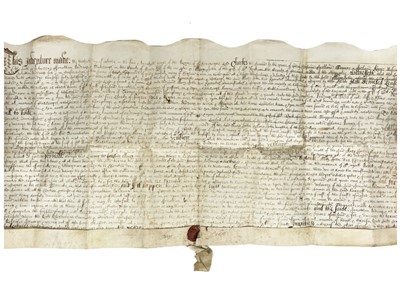 Lot 515 - A 17th century Cornish indenture.