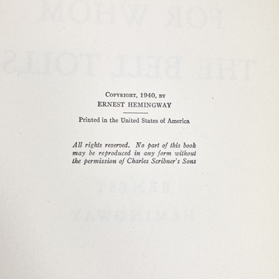 Lot 632 - HEMINGWAY, Ernest