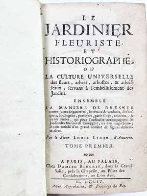 Lot 188 - 'Le Jardinier Fleuriste et Historiographie,'