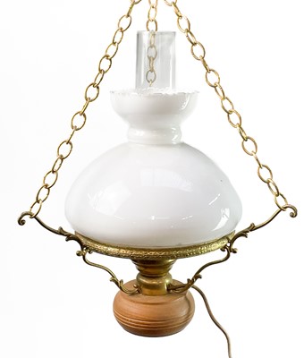 Lot 102 - A Victorian style electric hanging lamp.