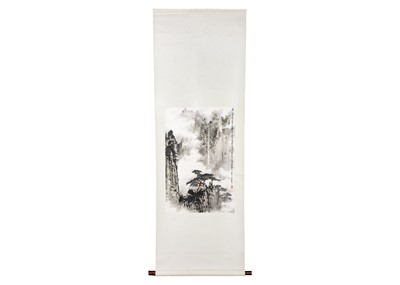 Lot 111 - A Chinese scroll depicting a Shanghai mountainous scene , 20th century.