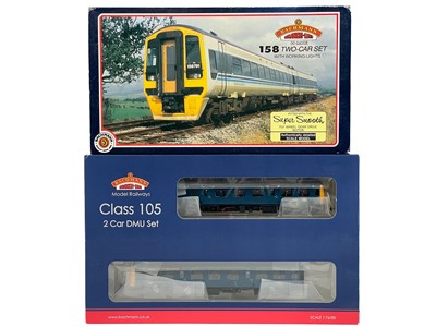 Lot 539 - Bachmann "OO" Class 105 and 158 2 car DMU set (x2) - Total 4 vehicles