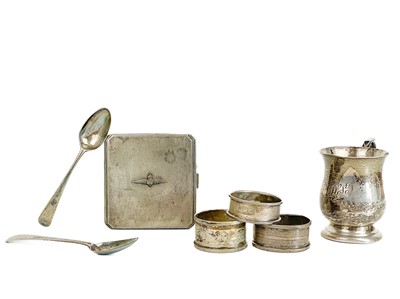 Lot 37 - A mixed selection of silver.