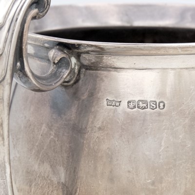 Lot 6 - A George VI silver twin-handled pedestal trophy cup by Mappin & Webb.