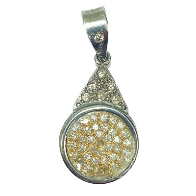 Lot 184 - An 18ct white gold diamond set miniature pendant quartz watch by Bueche-Girod.