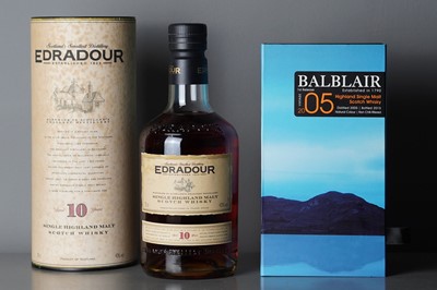 Lot 69 - Balblair 2005 1st Release & Edradour 10 Year Aged Single Highland Malt Scotch Whisky