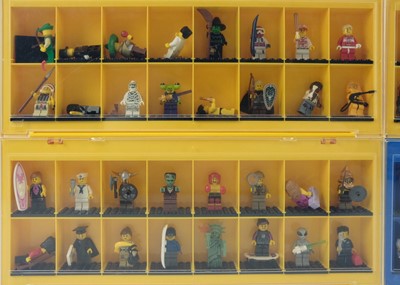 Lot 753 - Lego Starwars, City and Atlantis Brickmaster packs, + 68 figures in special storage containers etc