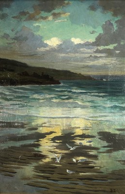 Lot 536 - Beatrice BRIGHT (1861-1940) Porthmeor Bay, St...