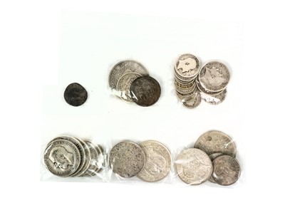 Lot 39 - GB decimal proof coin sets plus various GB silver coinage including hammered coin