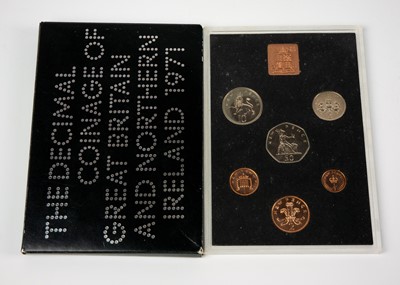 Lot 39 - GB decimal proof coin sets plus various GB silver coinage including hammered coin