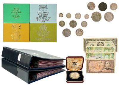 Lot 40 - World proof and other coinage including silver and bank notes