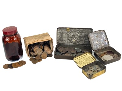 Lot 41 - 1900 Queen Victoria Boer War Gift Tin plus Georgian and later coinage