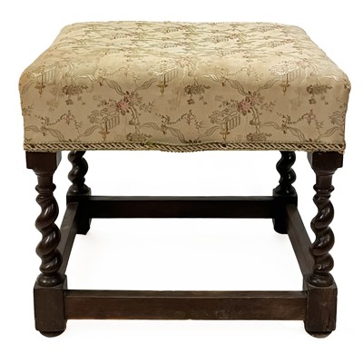 Lot 317 - An oak stool.