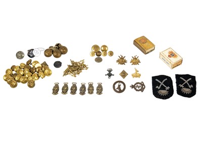 Lot 213 - Military badges, buttons, Trench Art etc