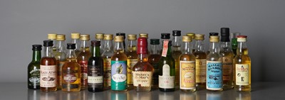 Lot 178 - Twenty-seven miniature whiskies, each 5cl