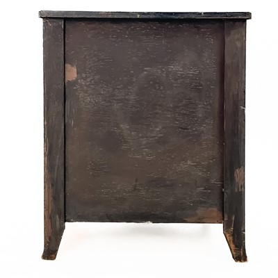 Lot 81 - A diminutive Georgian style serpentine fronted mahogany chest of drawers.