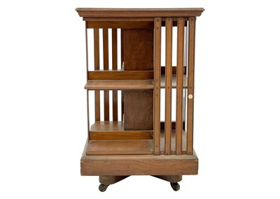 Lot 130 - An early 20th century mahogany revolving bookcase.