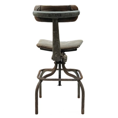 Lot 3 - A mid century machinist swivel chair by Leabank.