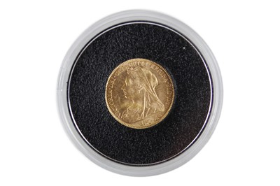 Lot 198C - 1901 Queen Victoria gold veiled head half sovereign