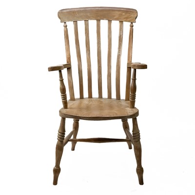 Lot 216 - A beech and elm kitchen Windsor chair.