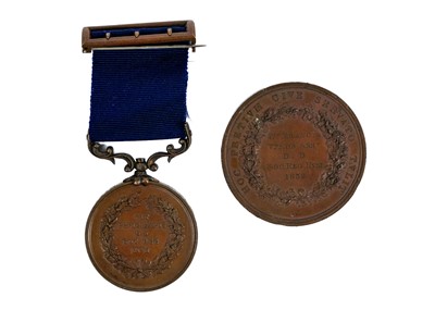 Lot 225 - Royal Humane Society large size bronze Medallion and bronze Medal