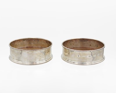 Lot 59 - A pair of Contemporary silver wine coasters by M C Hersey & Son Ltd.